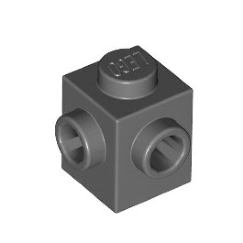 Kocke posebne 1x1 Studs on 2 Sides Adj., temno sive, 20 kos