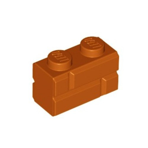 Kocke posebne 1x2 Masonry Profile, temno oranžne, 20 kos