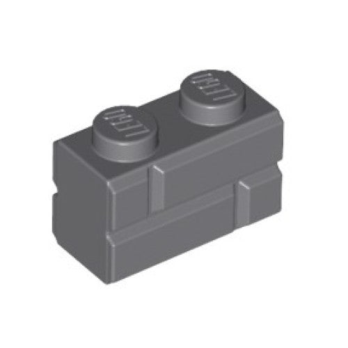 Kocke posebne 1x2 Masonry Profile, temno sive, 20 kos