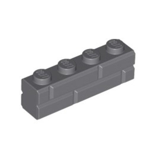 Kocke posebne 1x4 Masonry Profile, temno sive, 10 kos