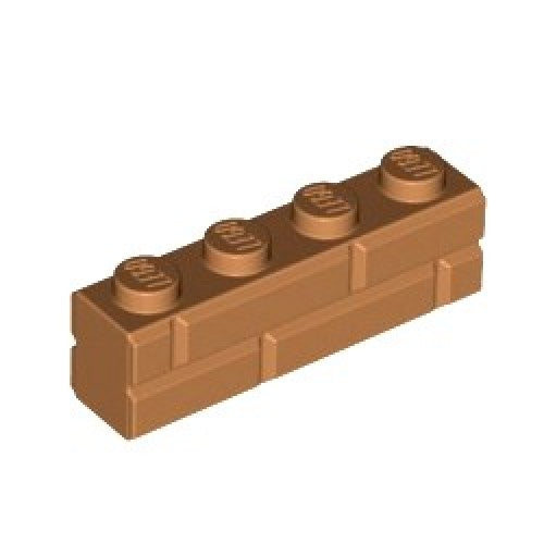 Kocke posebne 1x4 Masonry Profile, med.nugat, 10 kos