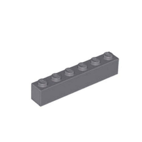 Kocke 1x6 temno sive, 20 kos