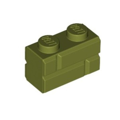 Kocke posebne 1x2 Masonry Profile, olivno zelene, 20 kos