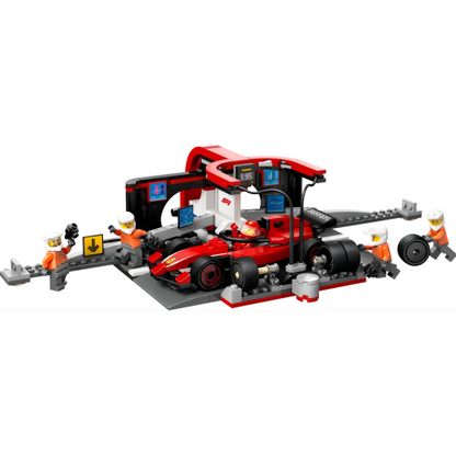 LEGO City 60443 F1® Pit Stop & Pit Crew with Ferrari Car