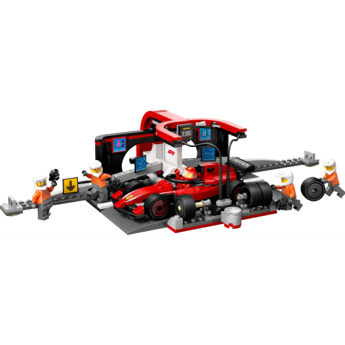 LEGO City 60443 F1® Pit Stop & Pit Crew with Ferrari Car