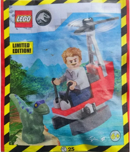LEGO Jurassic World™ 122403 Owen with Helicopter and Raptor polybag