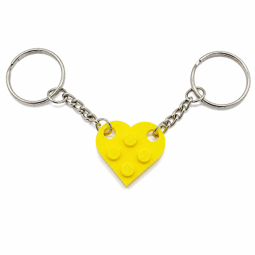 Srček neon yellow obesek