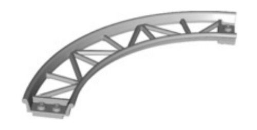 Tiri ovinek za roller coaster 8L, sivi, 1 kos